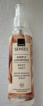 Preview: AVON senses SIMPLY LUXURIOUS Körperspray Pfirsich & Vanille-Orchidee /100